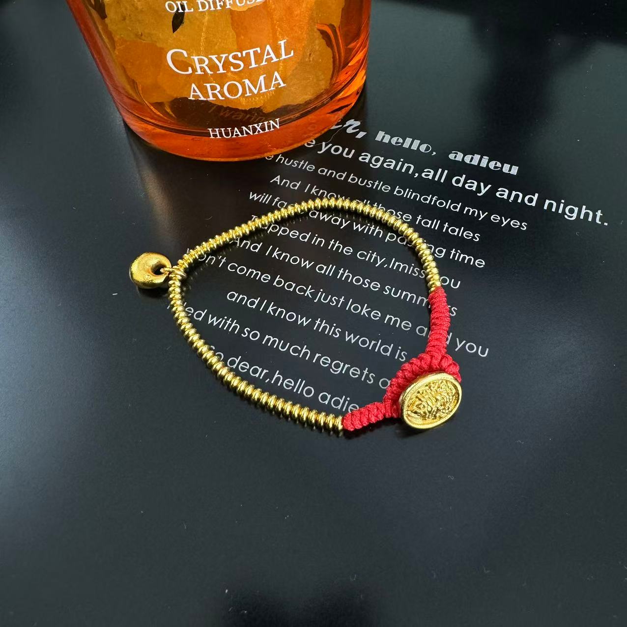 铜合金珐琅手链 复古招财进宝黄财财手链SLa917