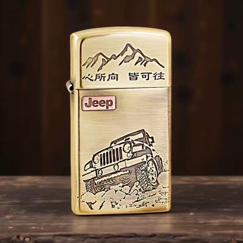 zippo防风煤油纤巧打火机自驾318心所向皆可往送礼收藏自用DYJ1