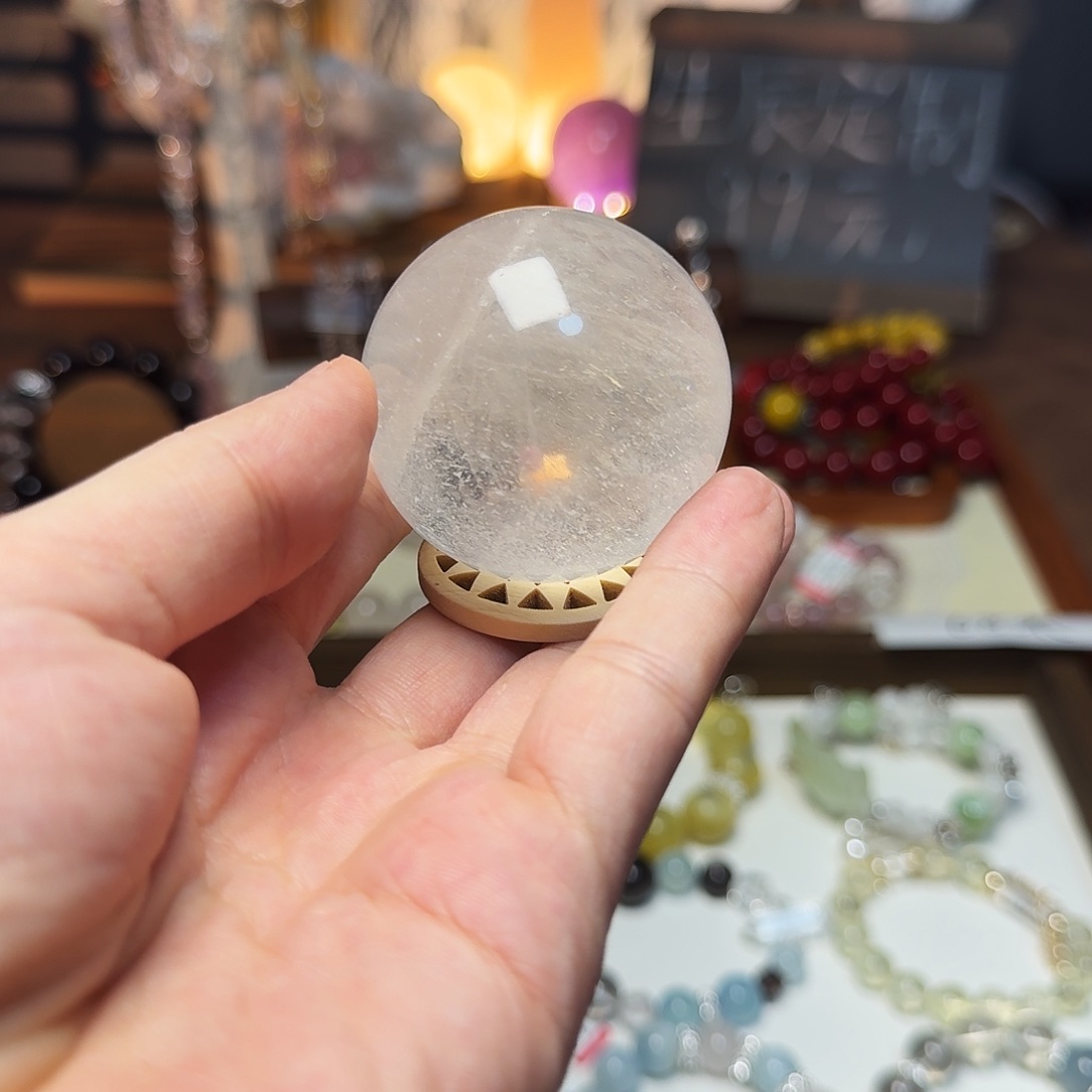 水晶手链合金消磁白水晶球