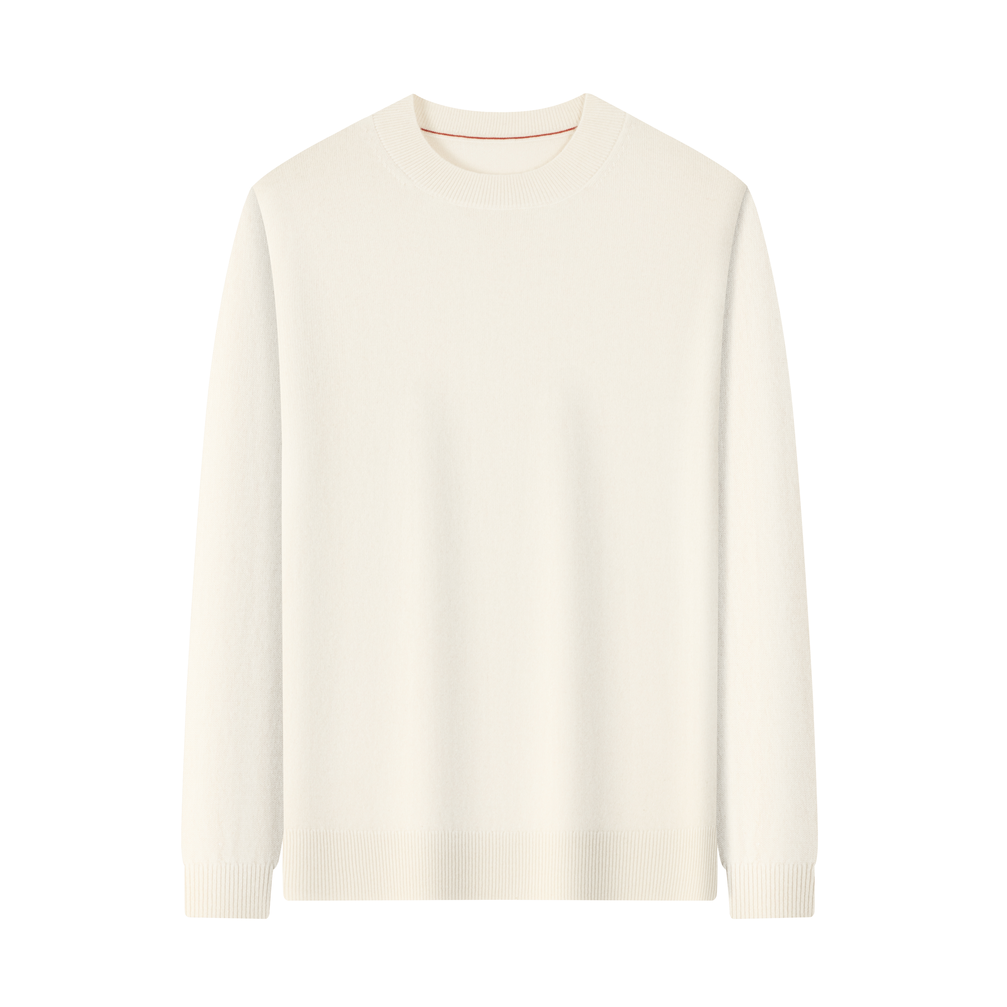 100%纯山羊绒男款高密度圆领套头衫