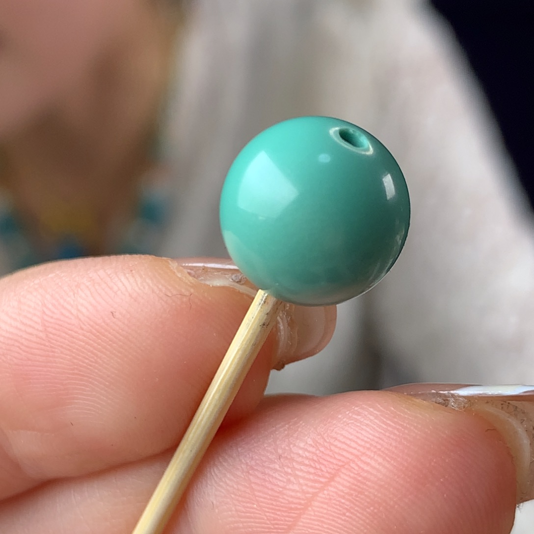 绿松石珠宝奇石未镶嵌圆珠