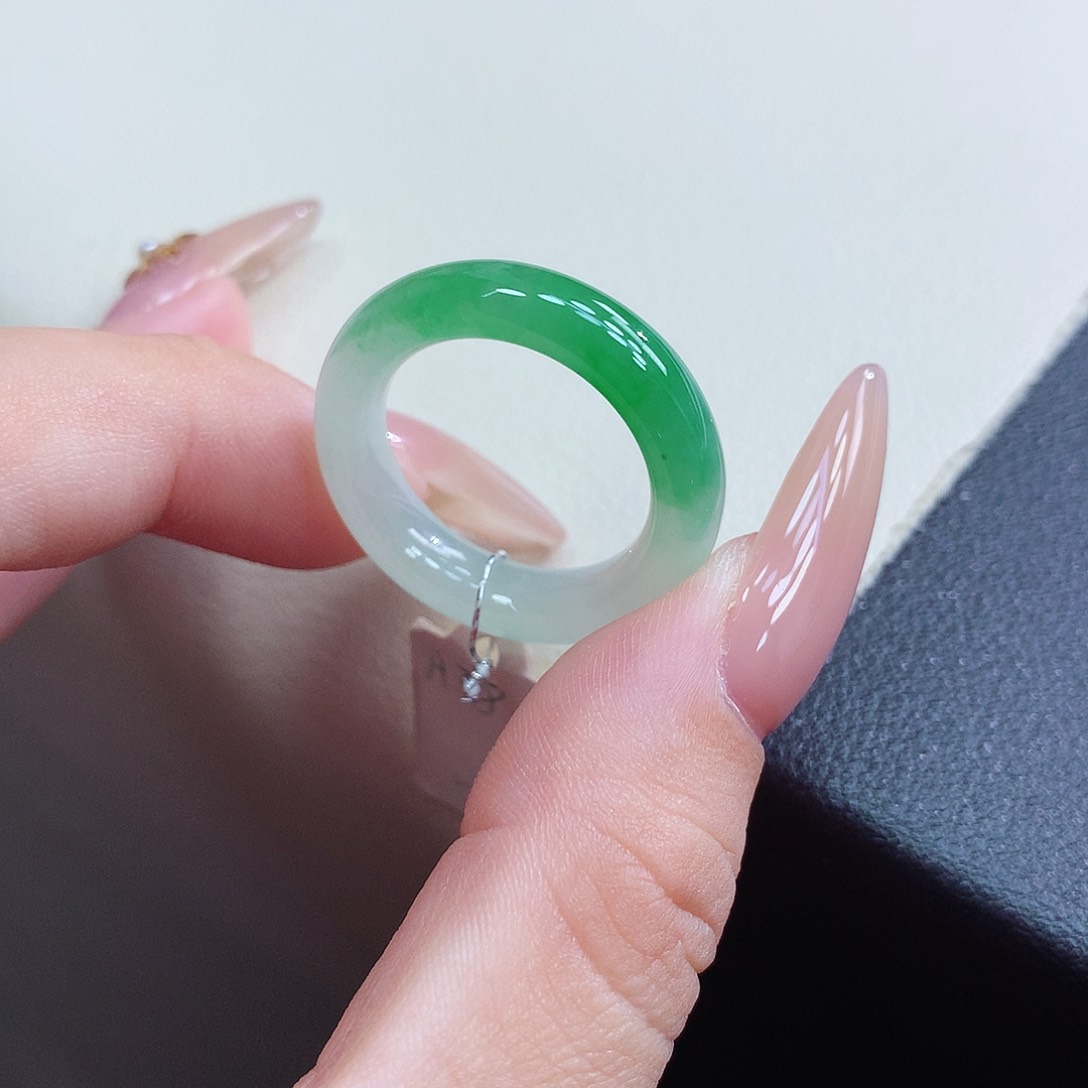 未镶嵌戒指翡翠17-18号