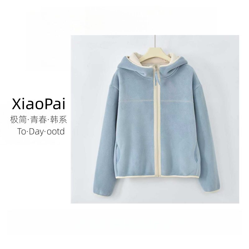 XIAOPAI-[撞色百搭]2025冬季加厚保暖拼接极简时尚短外套GL-SG606
