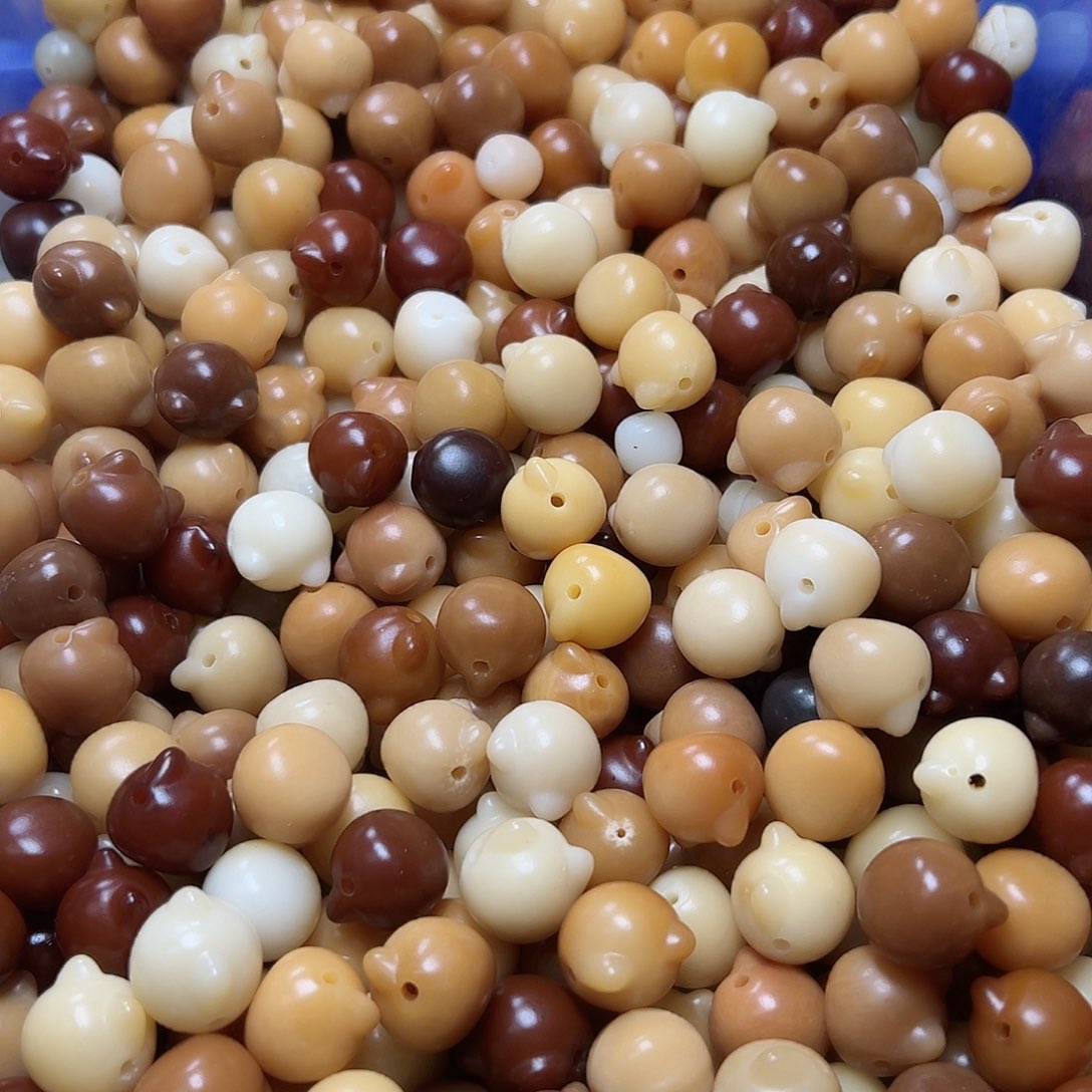 菩提根/象牙果吊坠8颗17尺寸猫头瑕疵