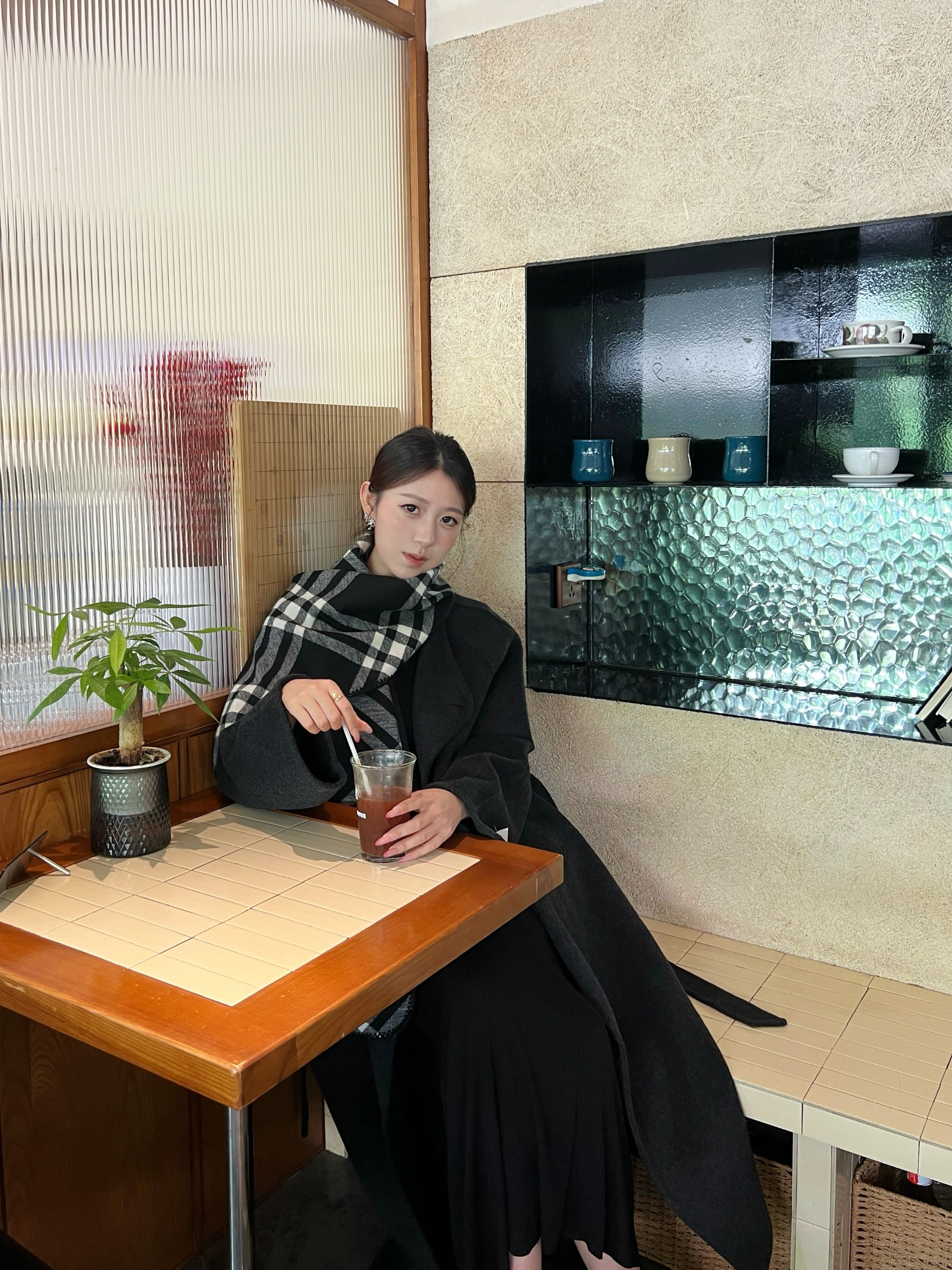 2025上新长款百搭纯手工双面羊毛大衣系带宽松外套显瘦时尚8677