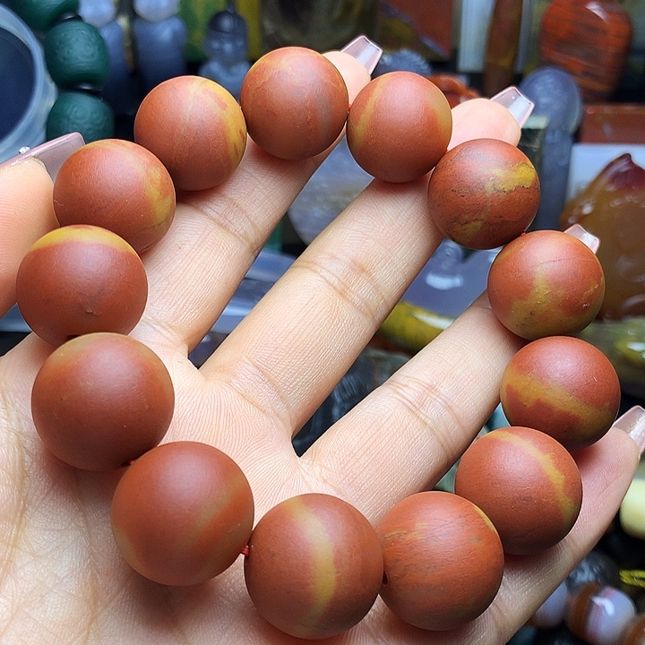 硅化玉未镶嵌手串树化玉