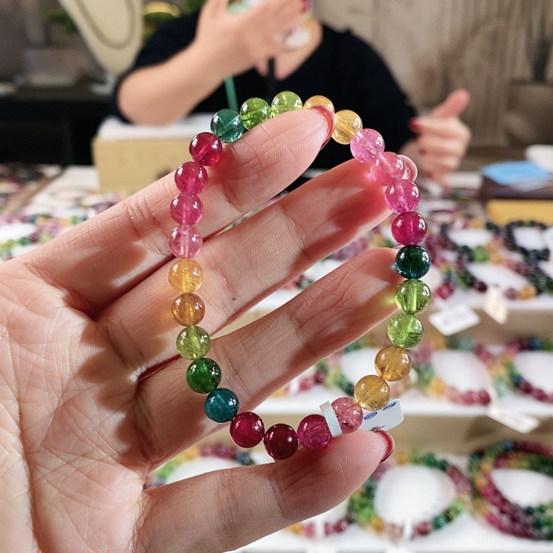 碧玺手串未镶嵌G2615065单圈颜色微差