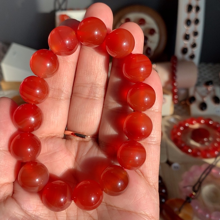 王***文玛瑙/玉髓合金手串