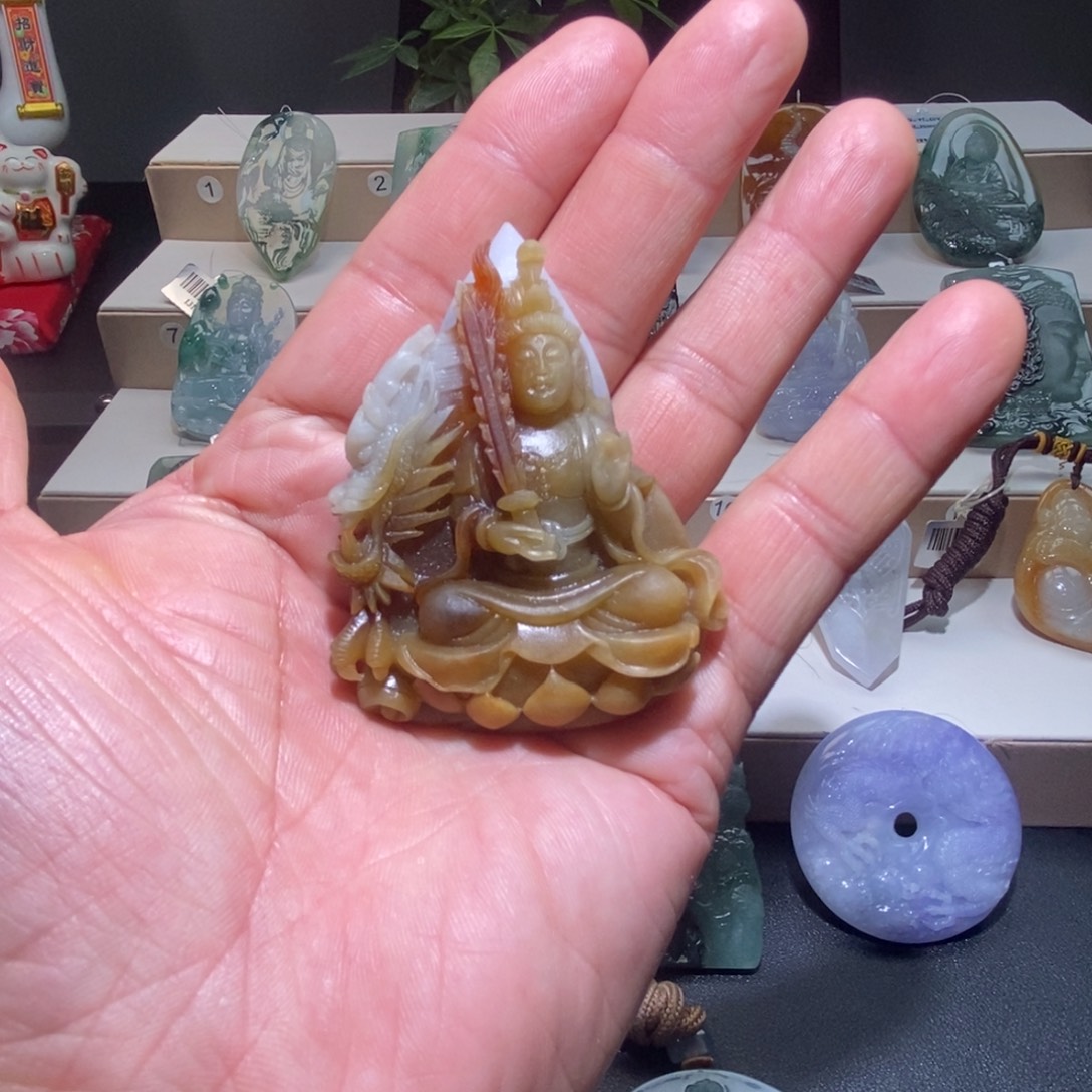 任***远定制翡翠未镶嵌虚空藏菩萨