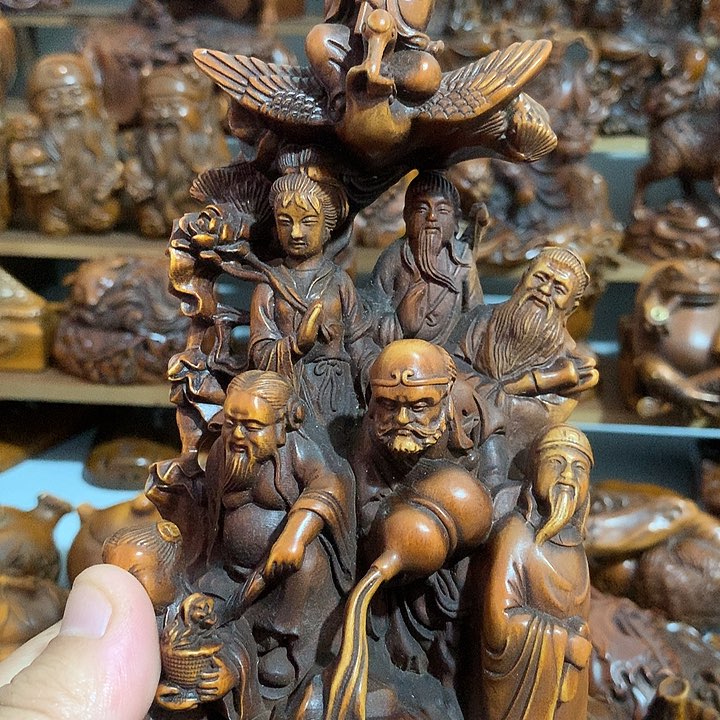 黄杨木八仙大摆件