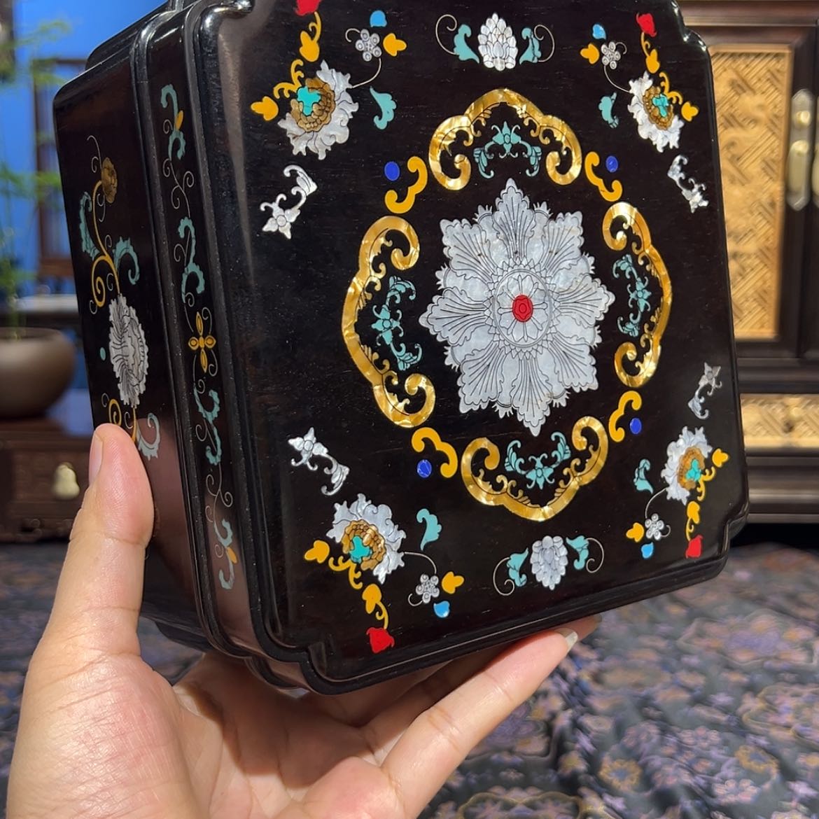 【闪购商品】黑酸枝木类成套家具盒子