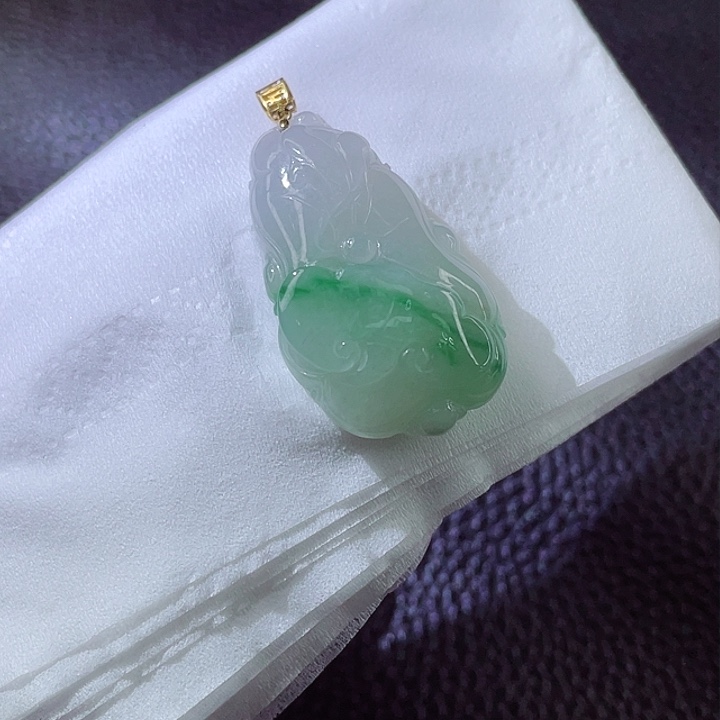 定制翡翠18K金镶嵌翡翠