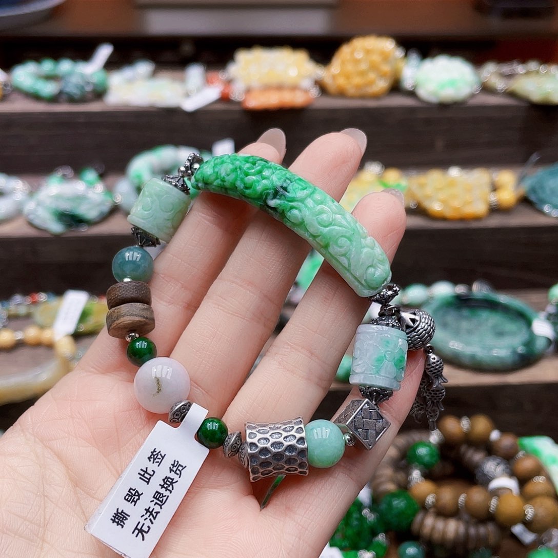 未镶嵌手链翡翠平**乐饰品