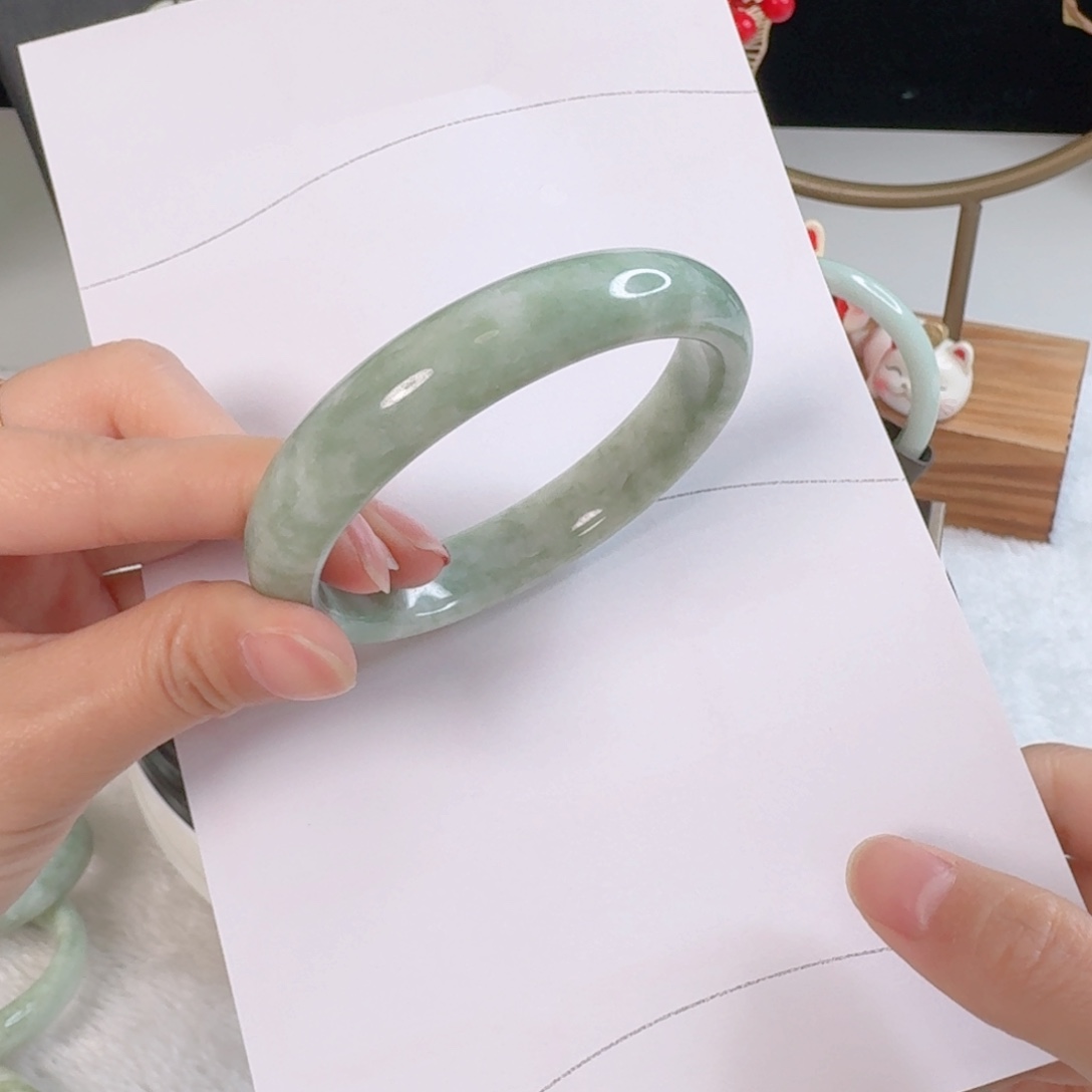 蓝田玉（蛇纹石化大理石玉）手镯未镶嵌萌*