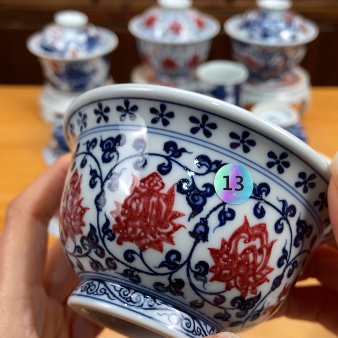 手绘现代茶具非古董