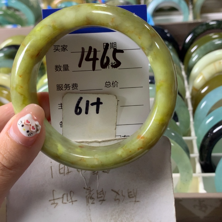 未镶嵌蛇纹石玉手镯1465