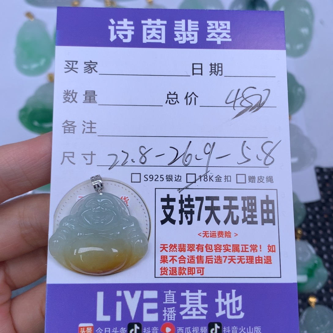 翡翠未镶嵌颈饰天然