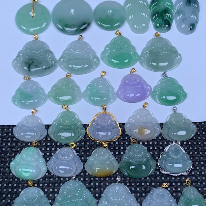 翡翠未镶嵌颈饰天然