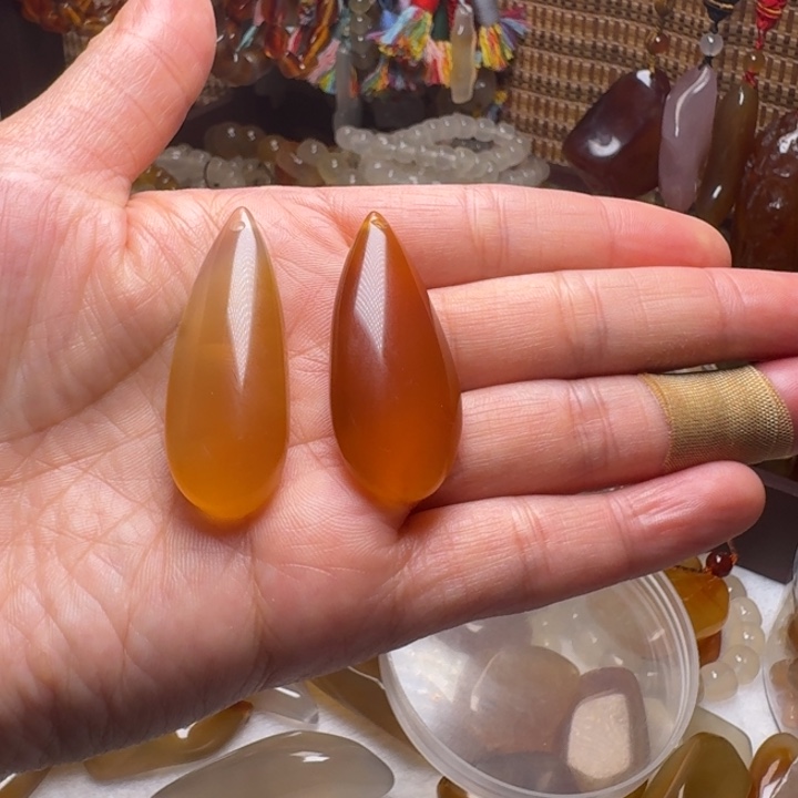 橘***子玛瑙/玉髓合金颈饰003