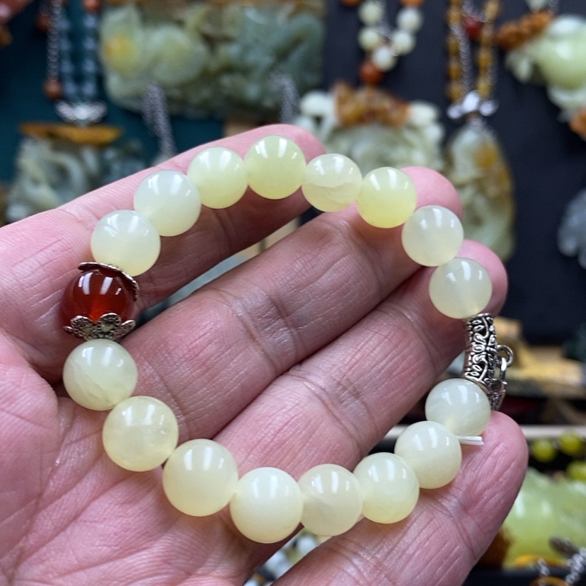 【闪购商品】蛇纹石玉手链未镶嵌