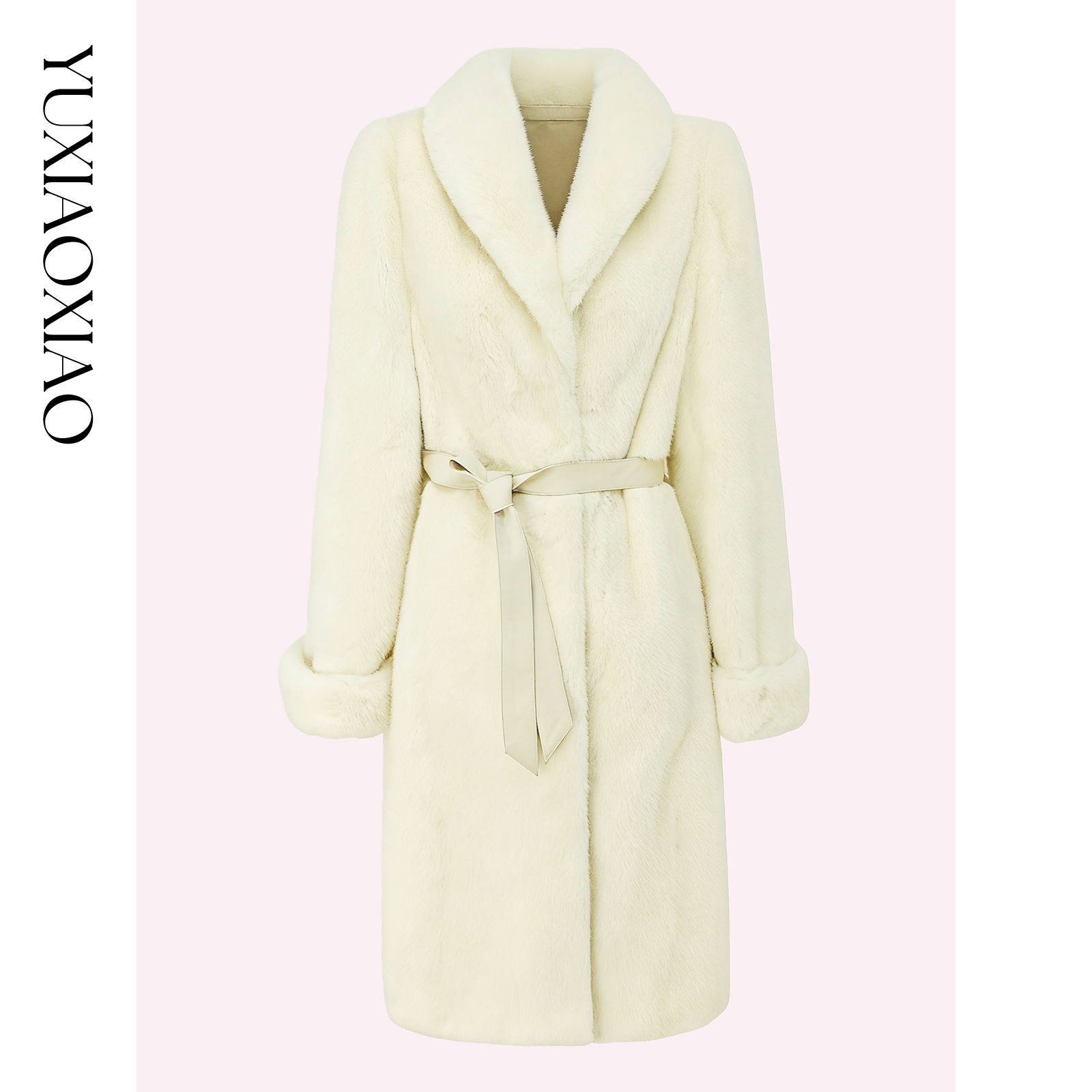 余潇潇【新年战袍】法式中古天鹅绒水貂毛微泡泡袖半抽刀长款皮草