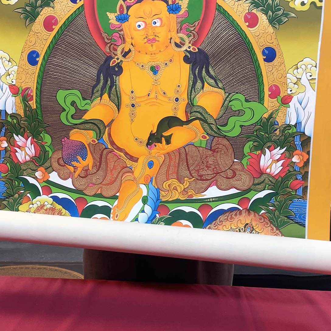 装裱画60×80纯手绘彩绘五路