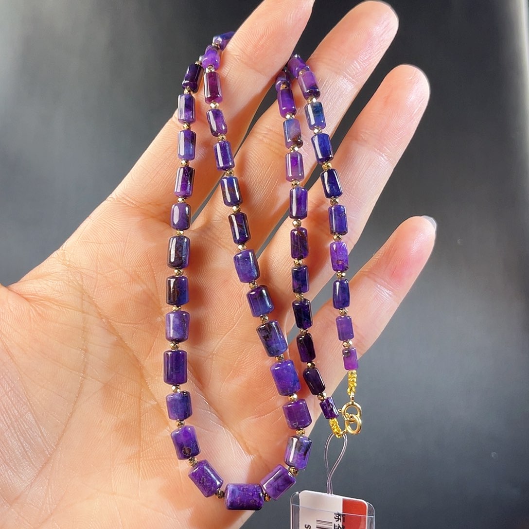 未镶嵌苏纪石（舒俱来）南非舒俱来老矿料项链k金