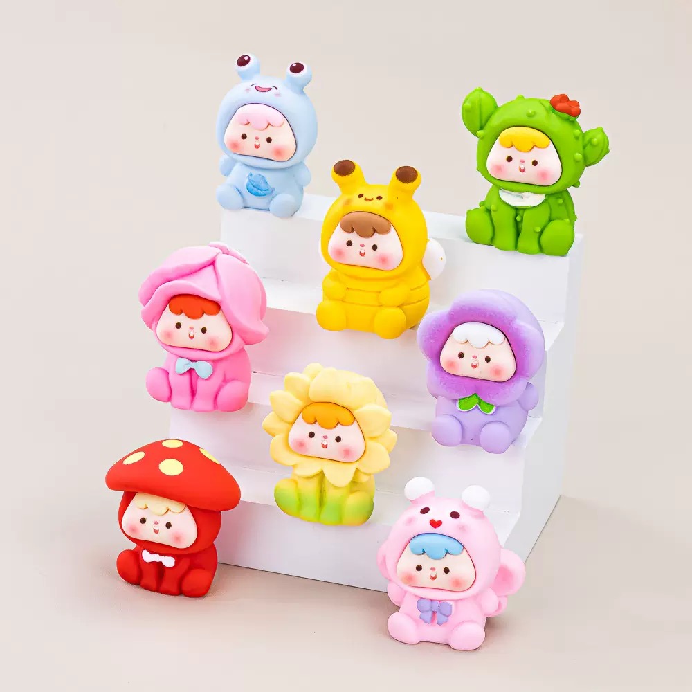 【对对碰】手感漆植物崽崽手工diy卡通萌粒树脂潮玩玩具摆件