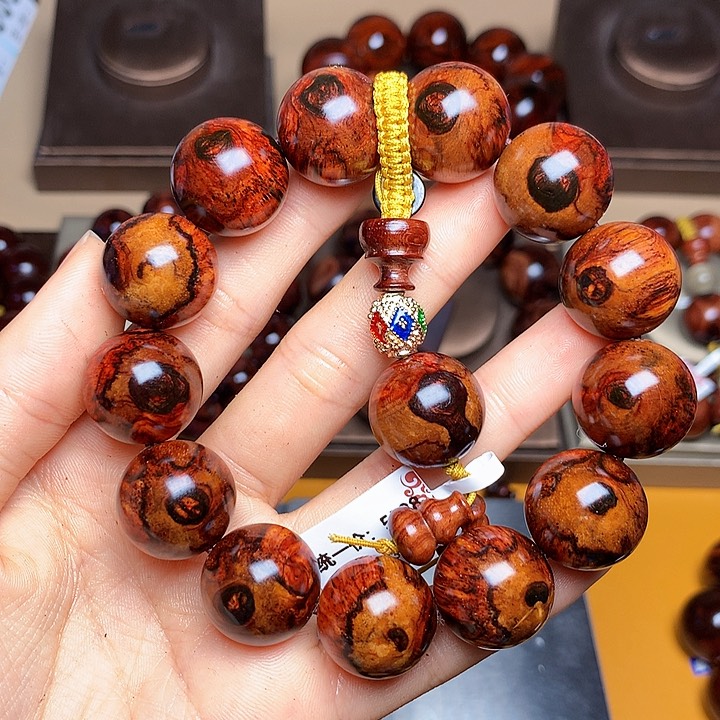 花梨木类手串/手链黄花梨风化料老挝花梨土埋料1.8