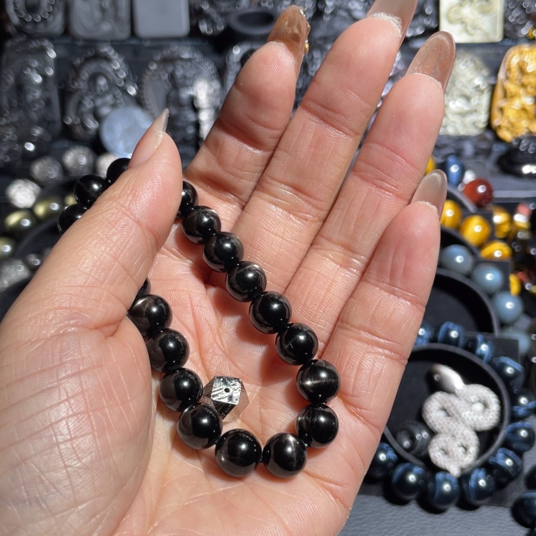 辉石手串未镶嵌J**e金运石9