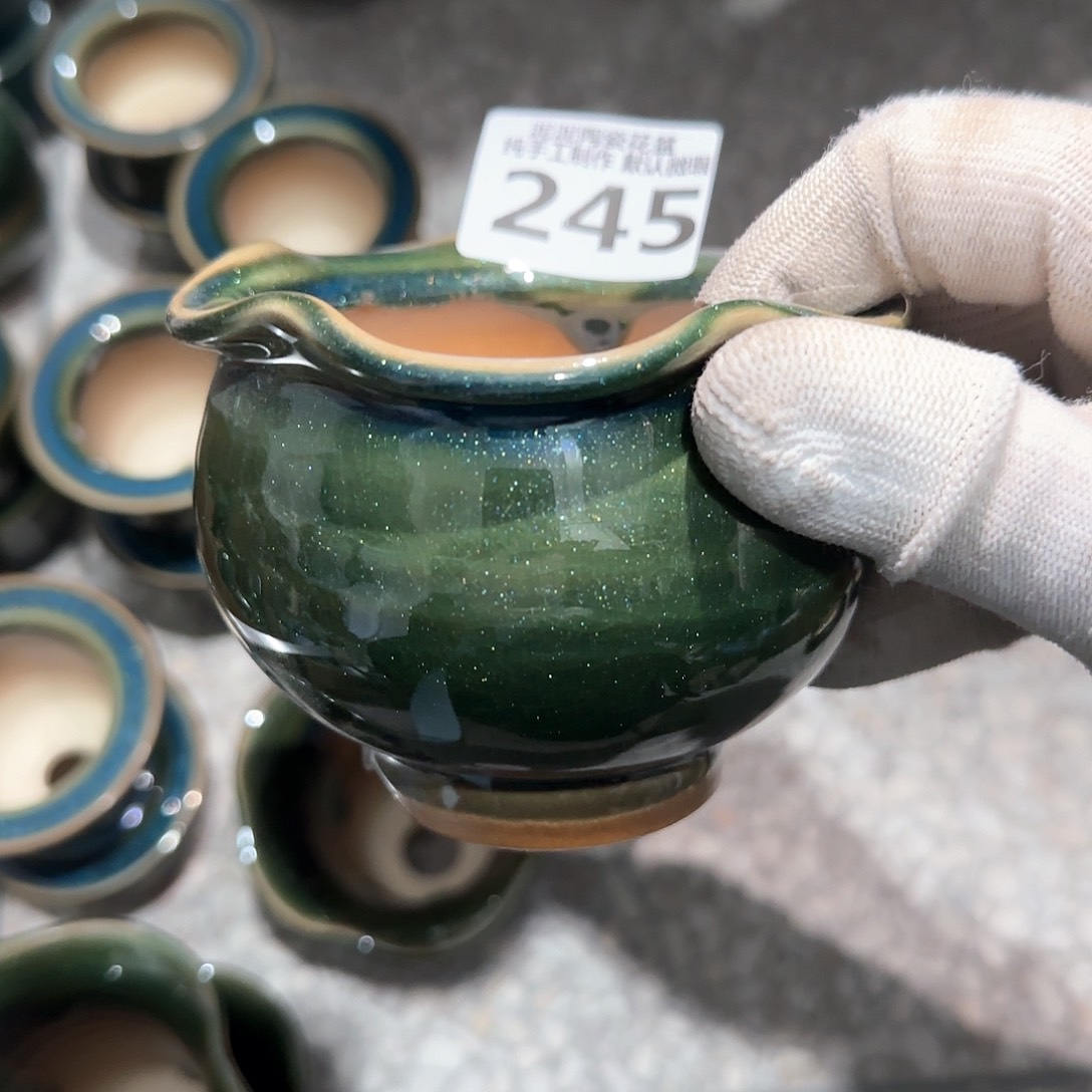 瓷片景德镇手工花盆