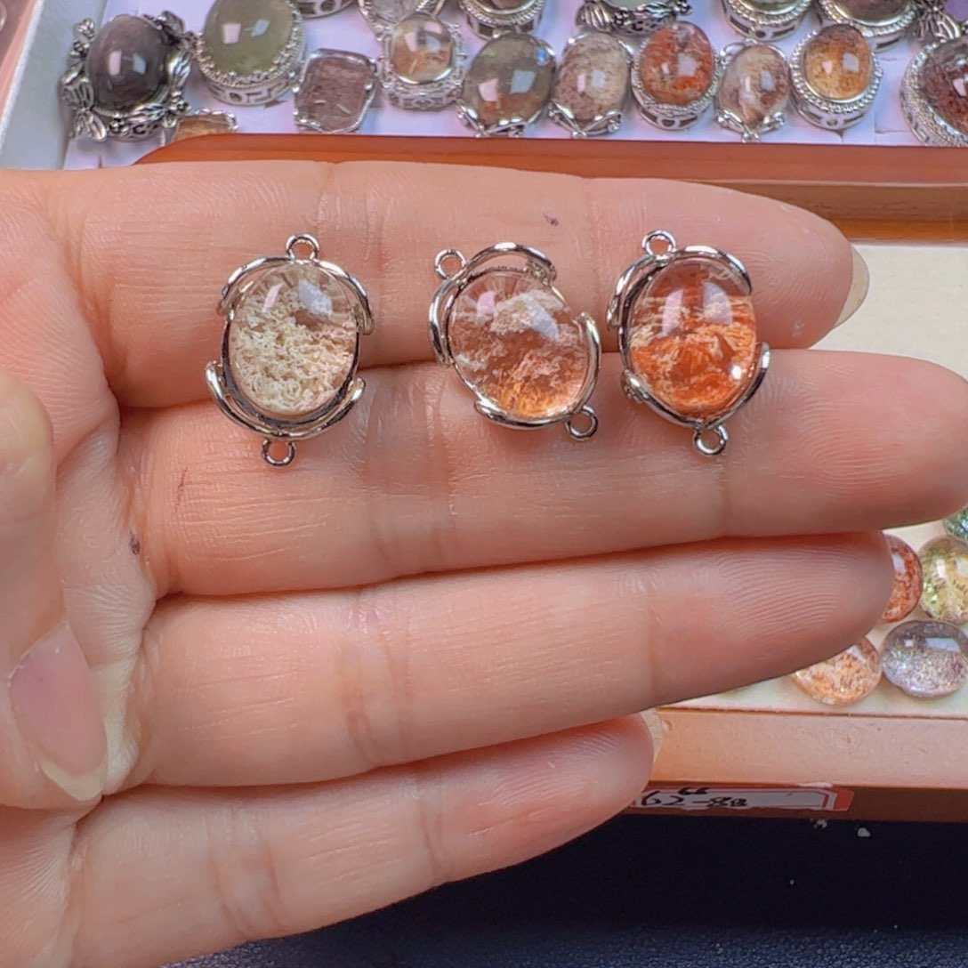 水晶手链银S925镶嵌幽灵