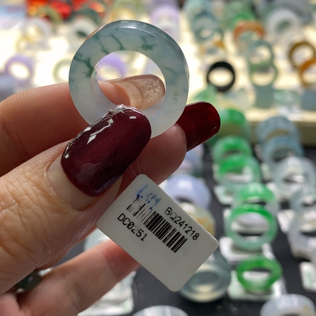 定制翡翠未镶嵌翡翠戒指10-12