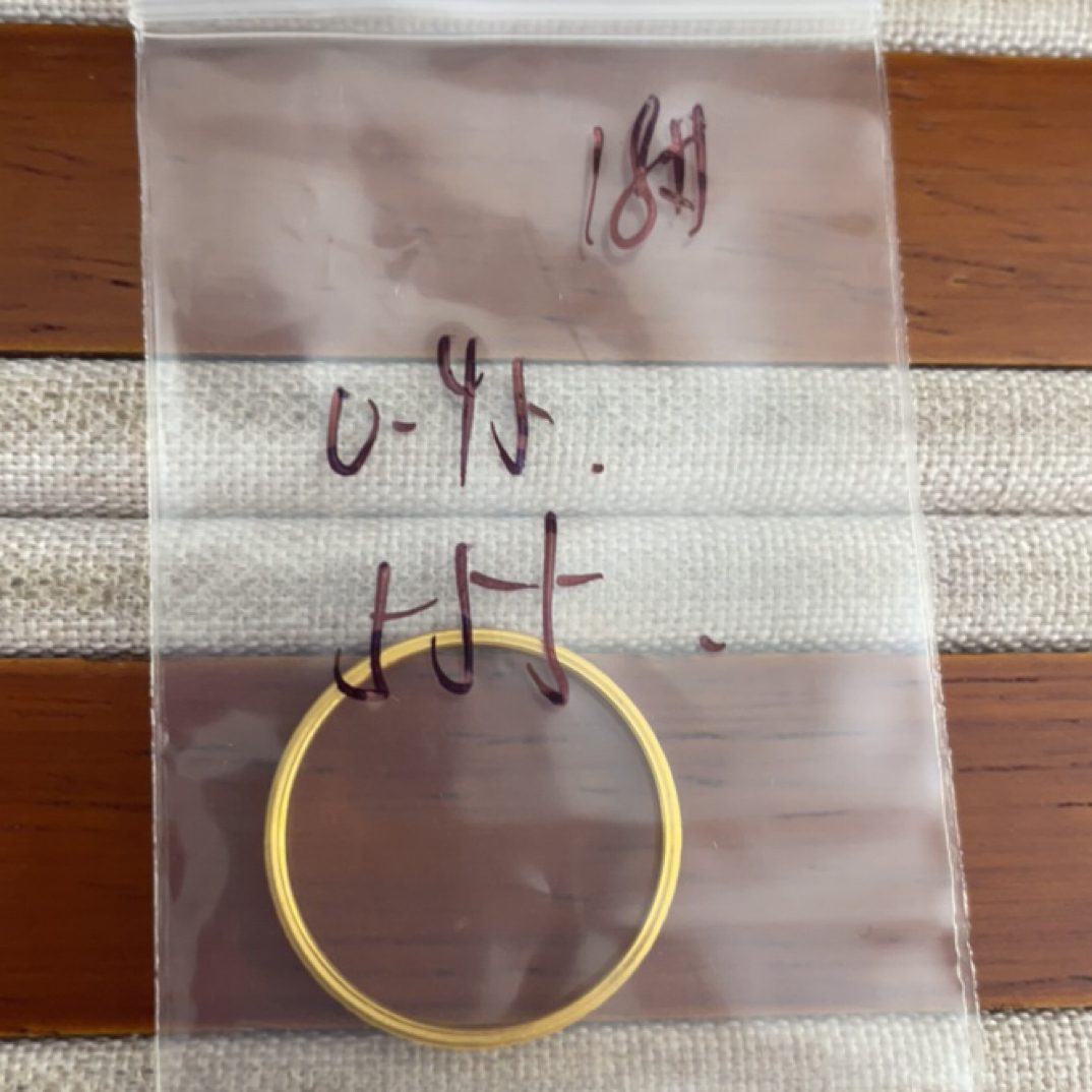 克重0.45 18号 碎冰冰戒指 足金999