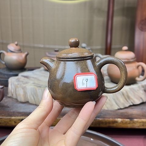 戬谷龙窑坭兴陶柴烧壶68