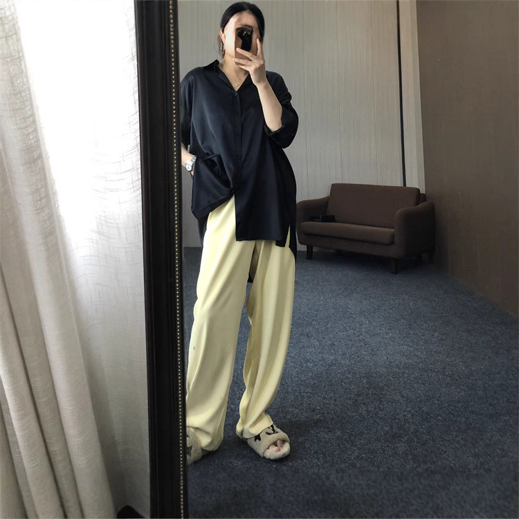 直筒阔腿裤外穿时尚休闲风通勤薄款长裤春秋休闲裤显瘦