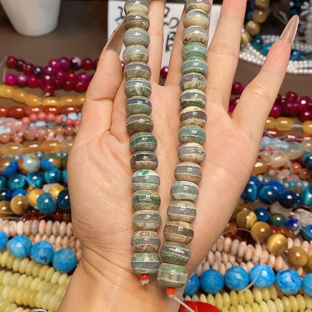 玛瑙/玉髓散珠天然天珠玛瑙一线14mm一条