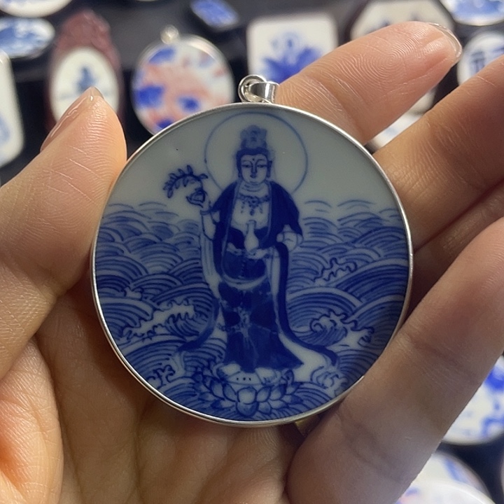 天***石瓷片瓷片向前挂件