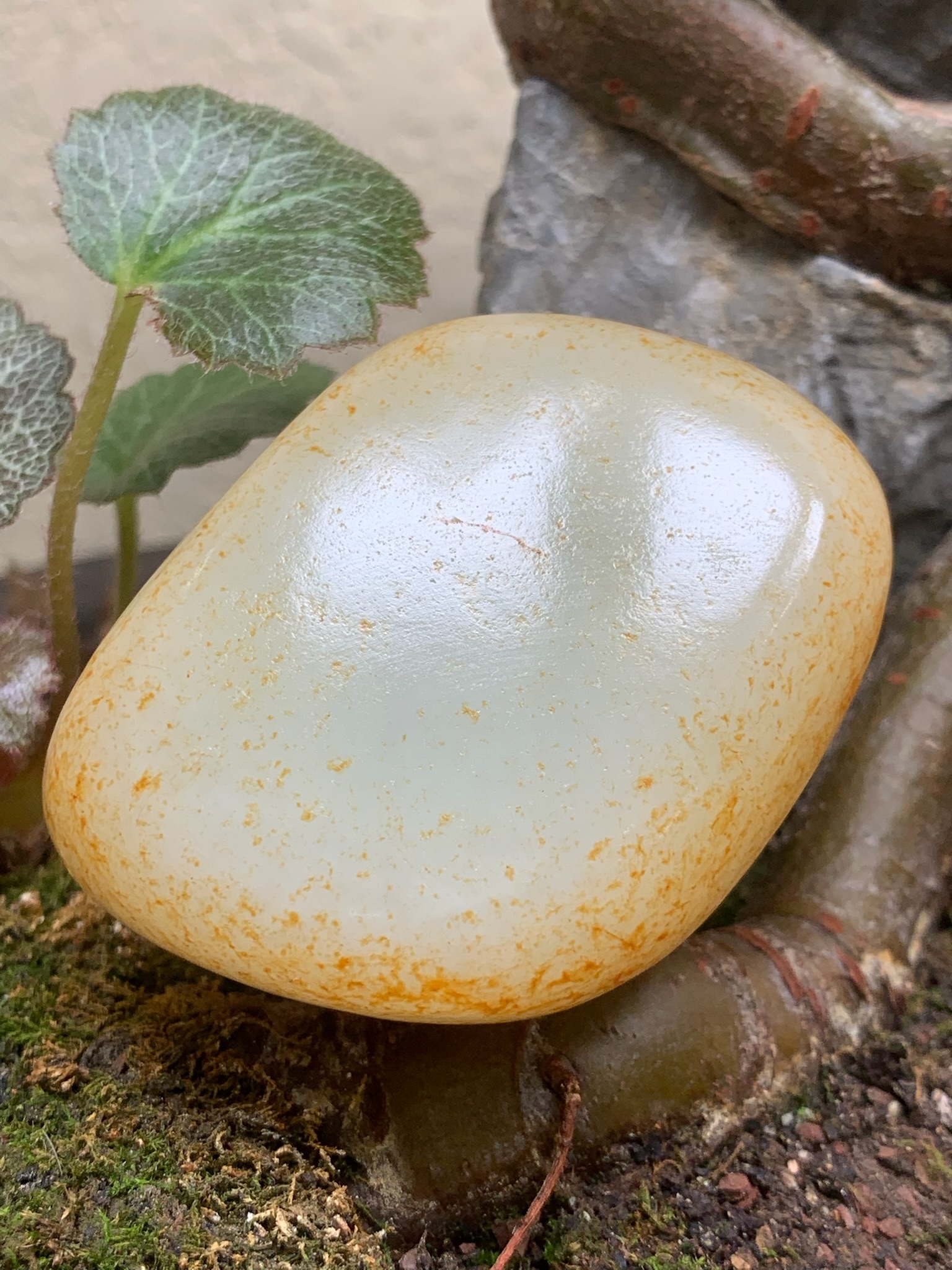 和田玉红皮手把件，108克，51*43*27，货号02365，8268019