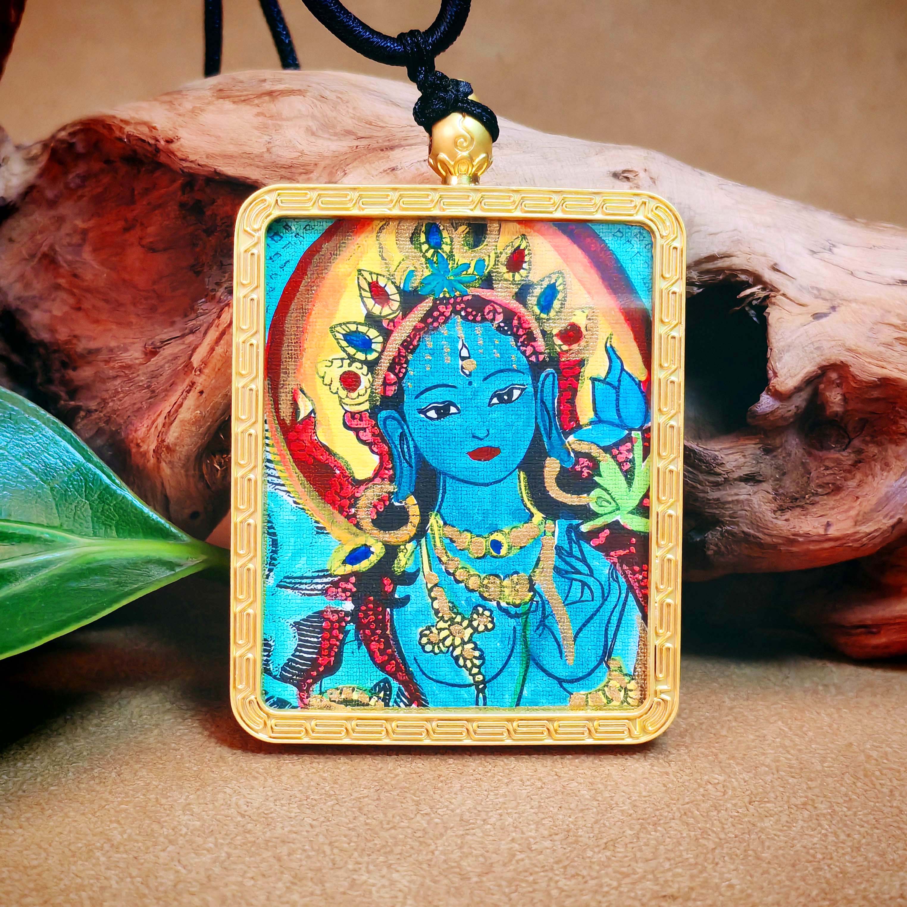 【济文阁】JGS25021506二十世纪 手绘唐卡吊坠