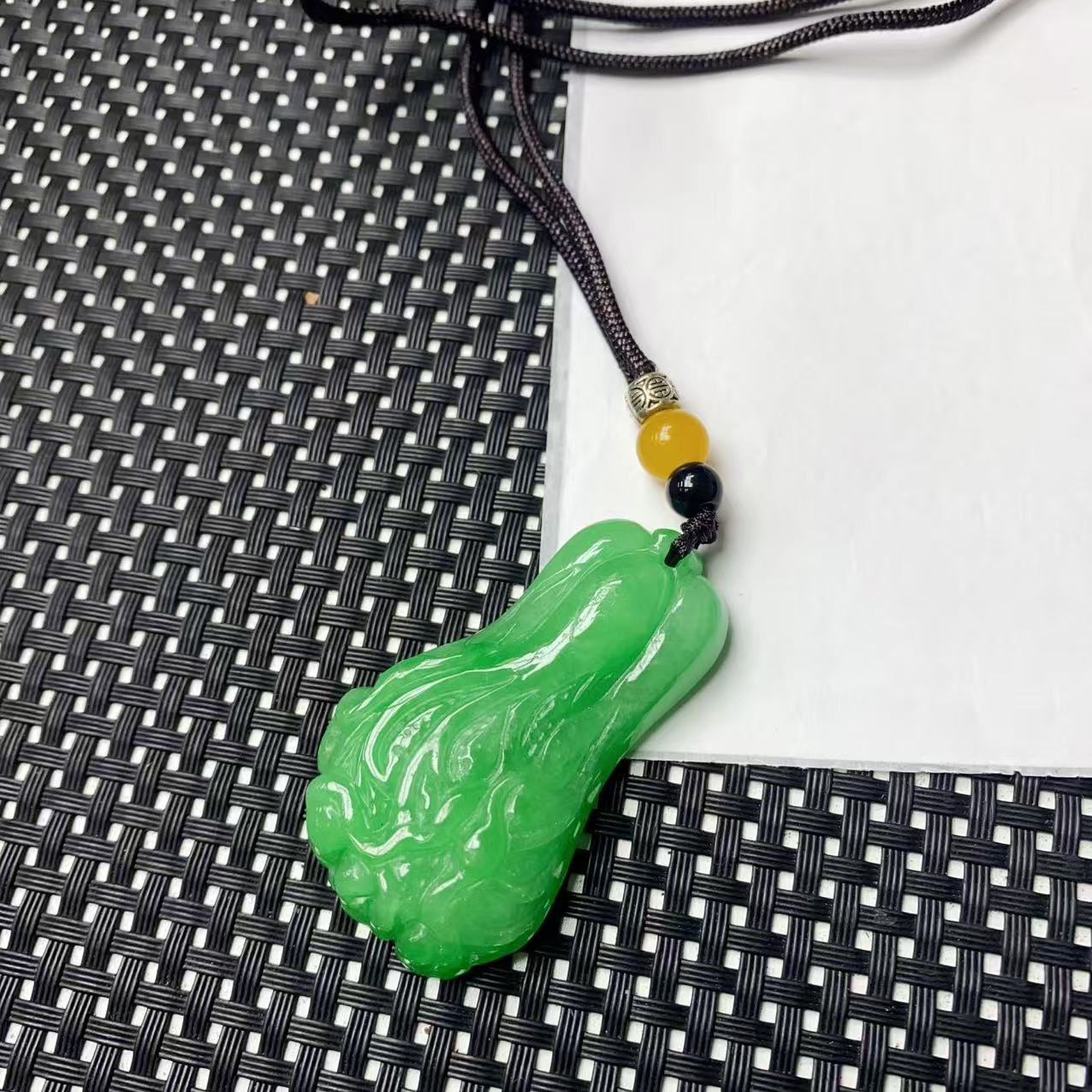 [小石]A1060绿色白菜吊坠