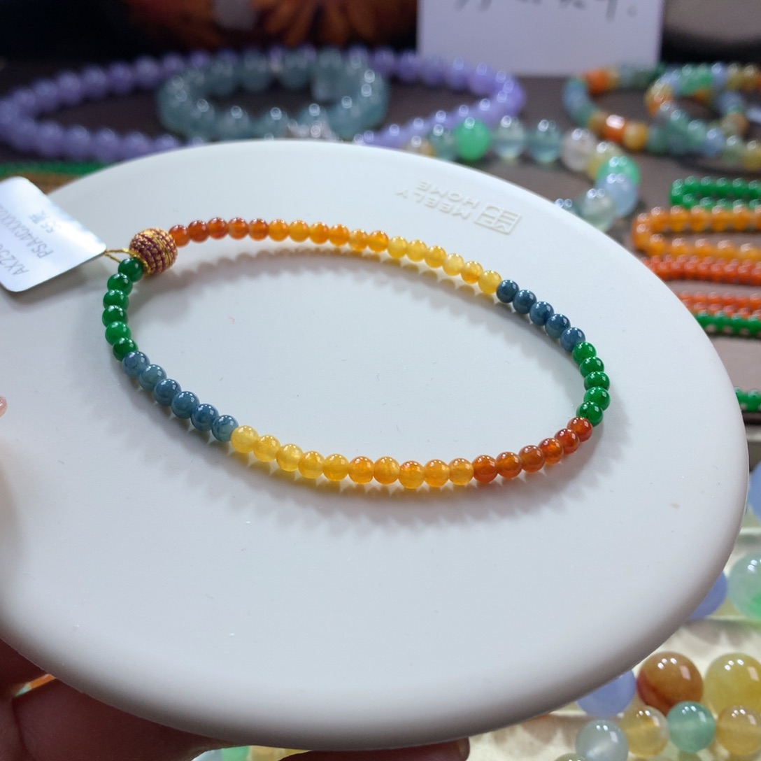 翡翠手链未镶嵌多宝小米手串卡3.5