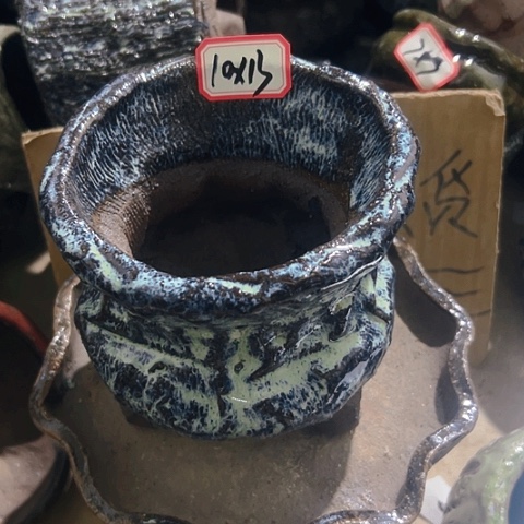 红陶粗陶花盆手工