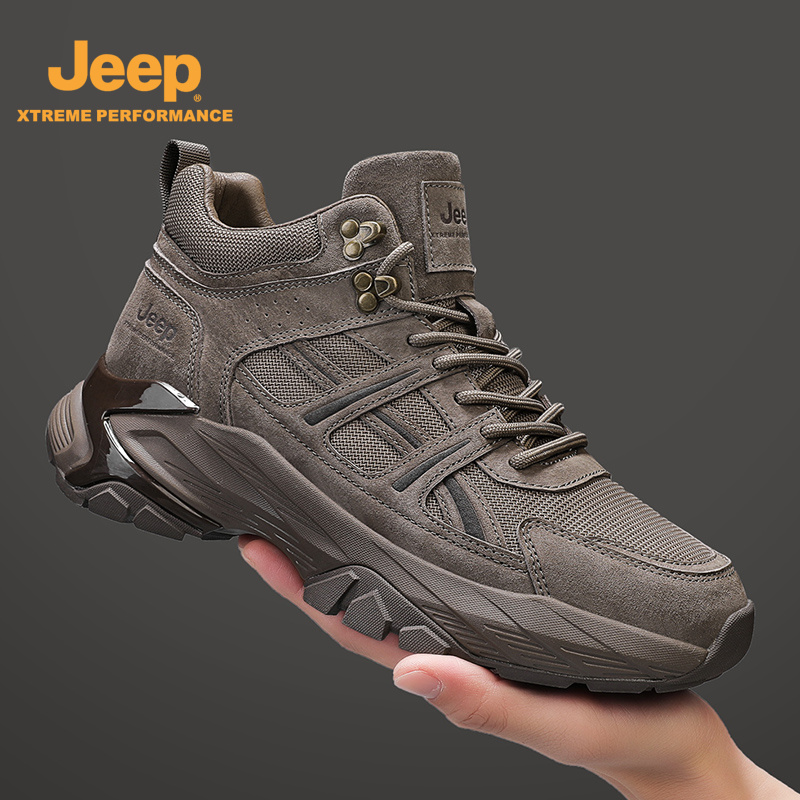 JEEP/吉普秋季时尚男鞋厚底增高休闲百搭潮鞋户外徒步防滑休闲鞋