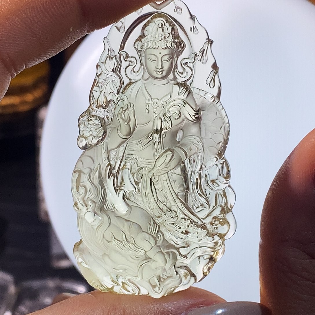 老***长水晶未镶嵌颈饰吊坠