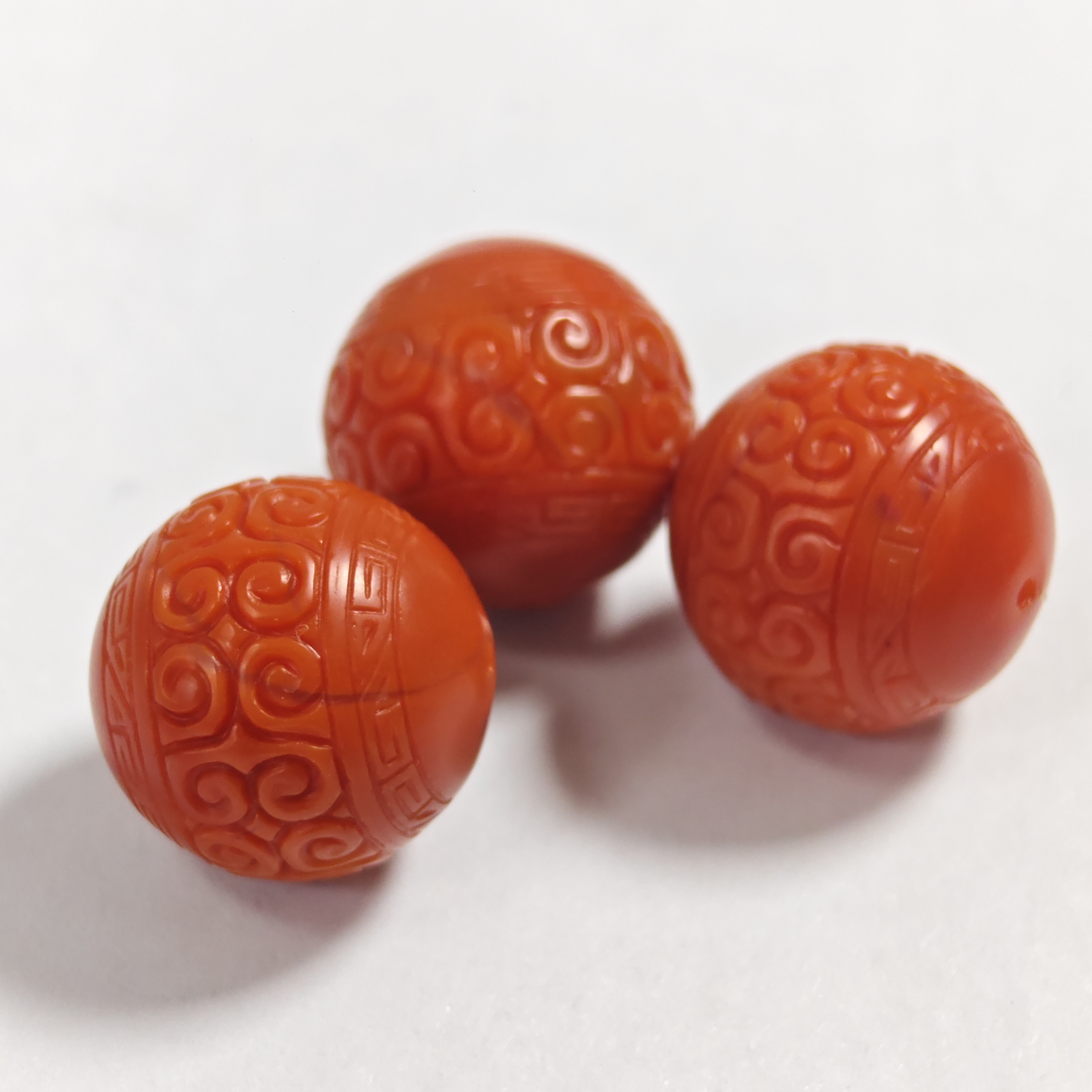 天然南红回纹单珠 多个尺寸 多样性发一件约16-17mm 3193-3194LQ