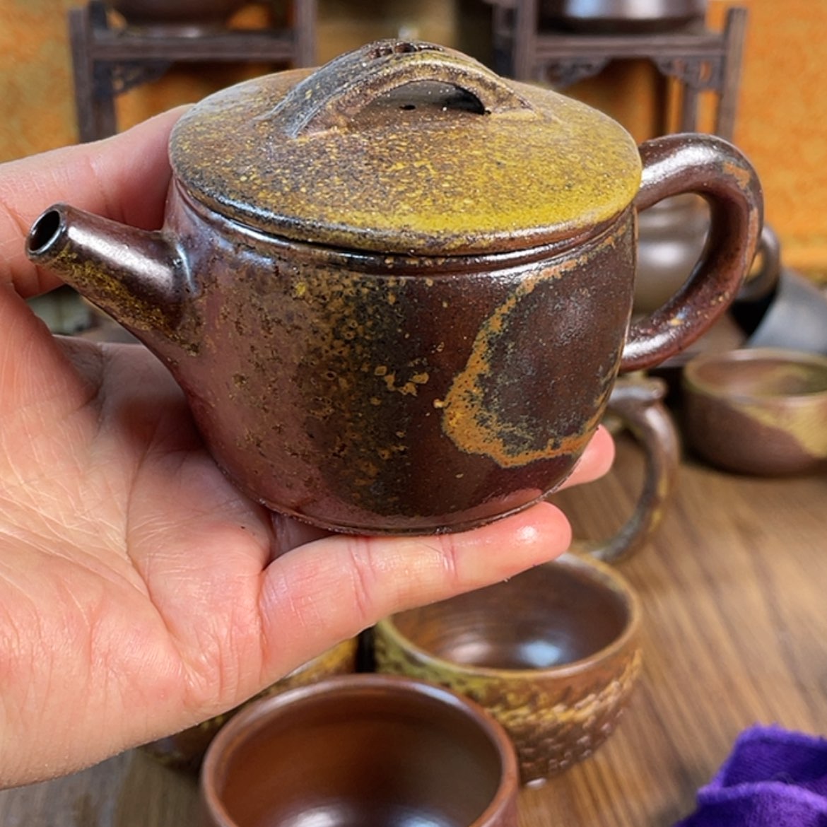 【闪购商品】柴烧茶壶容量170毫升左右瑕疵