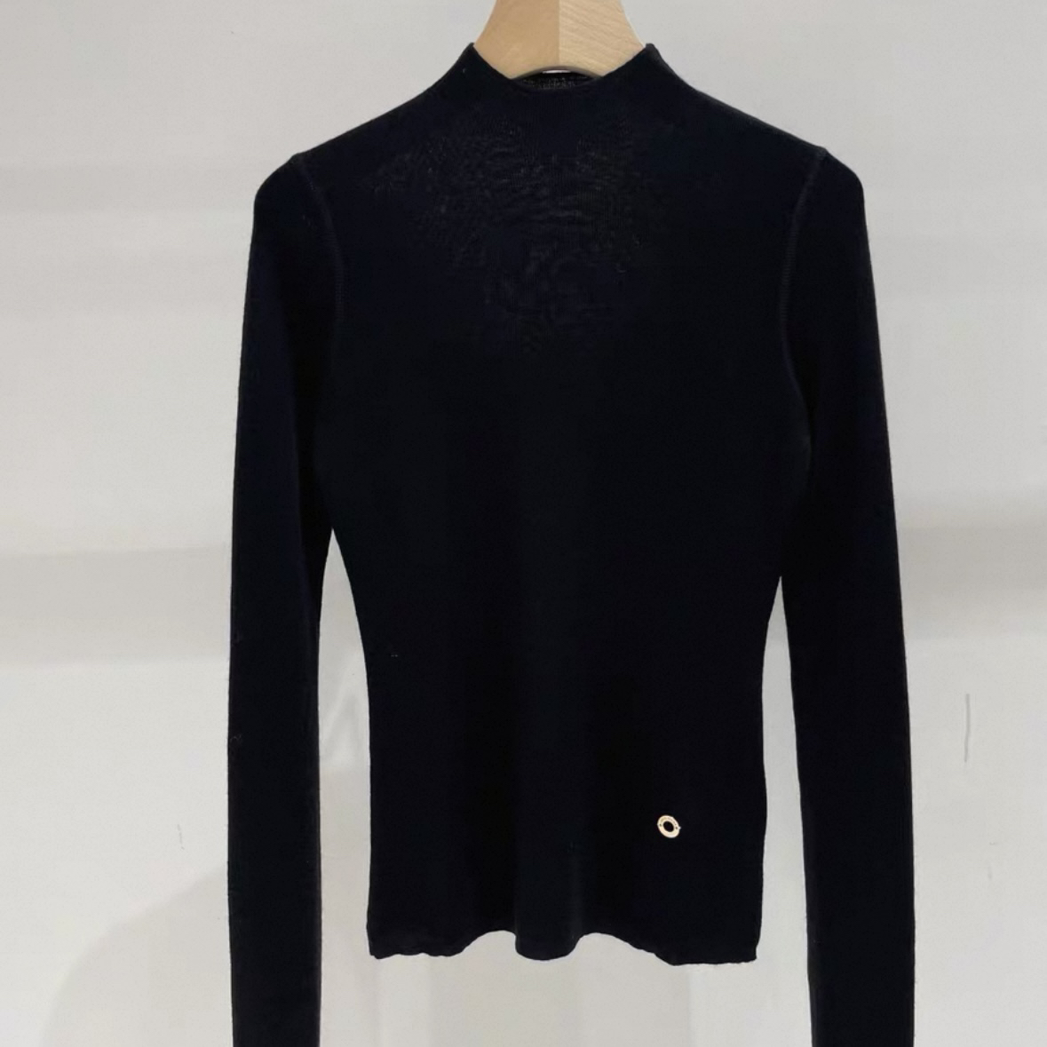 气质百搭半高领羊绒打底针织衫通勤优雅文艺休闲纯色女