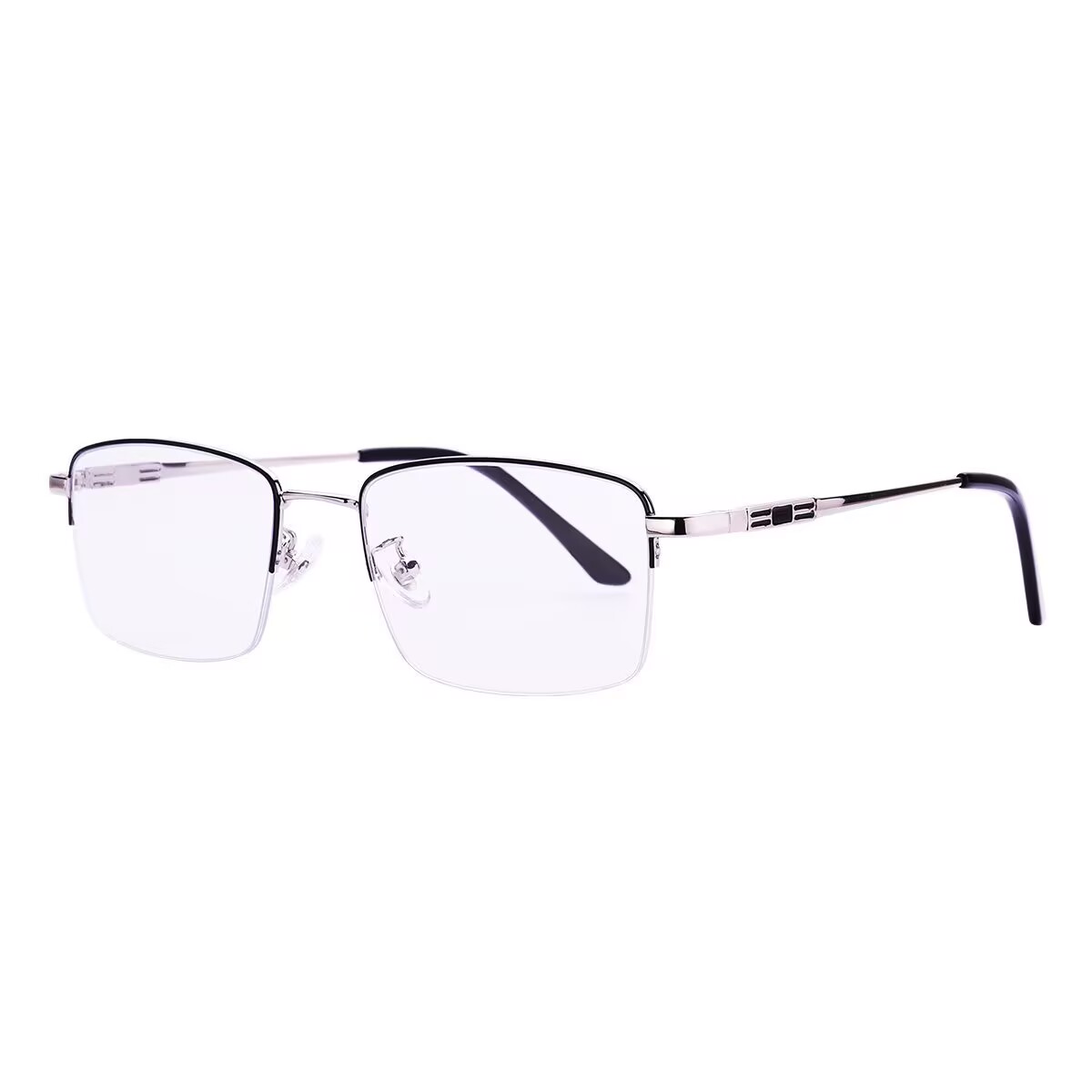 男女同款高清防蓝光半框记忆合金平光眼镜看手机电脑防辐射超轻