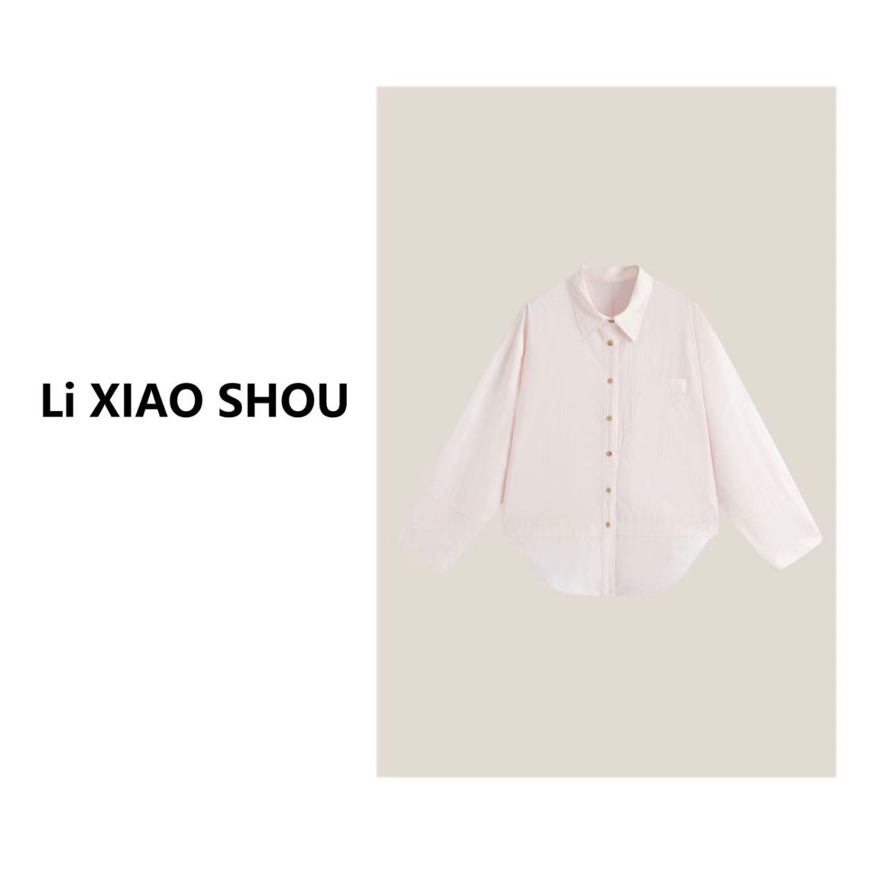 【李小瘦大码女装】精致小众休闲简约时尚百搭气质衬衫100